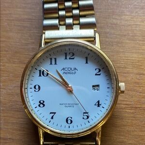 Vintage Acqua Indiglo Gold Watch